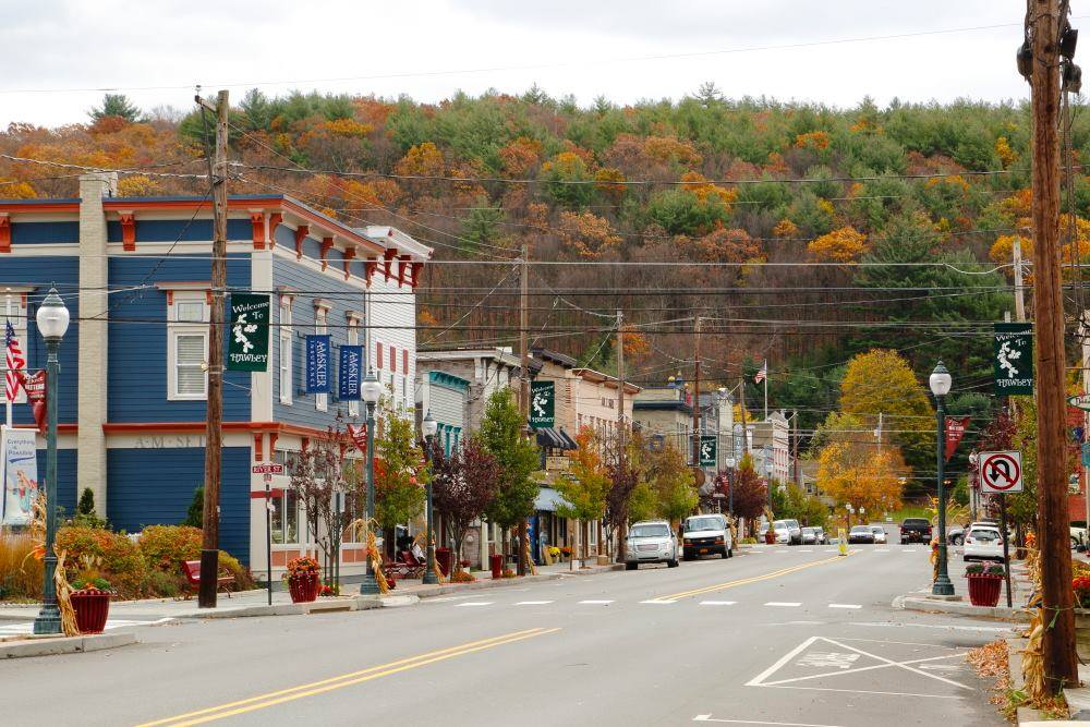 Hawley, PA’s Main Street in 2017.