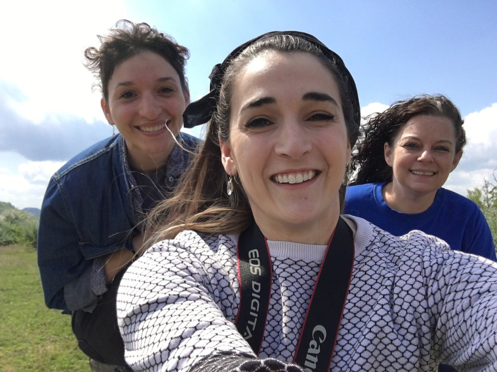 Jaclyn Sternick, Rolling Pepperoni Story Coordinator, Katt Schuler, owner of Rolling Pepperoni, and Barbi Ann Maynard, activist and leader in the Martin County, KY Water Crisis